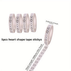 5 PCS Square Washi Tape Sticky Masking Tape Office Supply