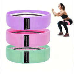 3pcs Colorful Yoga Elastic Resistance Loop Bands for Workout
