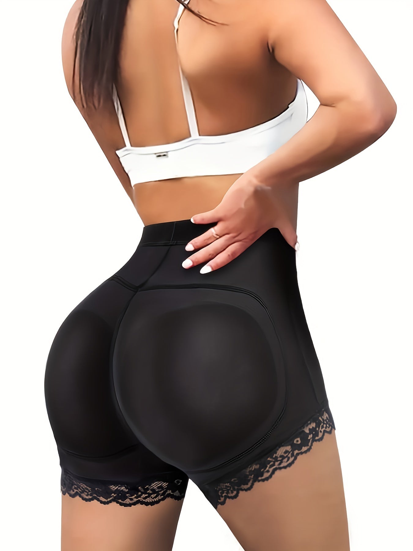 Lace Trim Shaping Panties Tummy Control Butt Lifting Underwear
