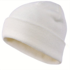 Knitted Hat Beanie For Men Women Cuffed Plain Skull Hat