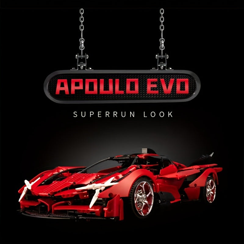 Metal Red Sports Car Model Building Blocks Set