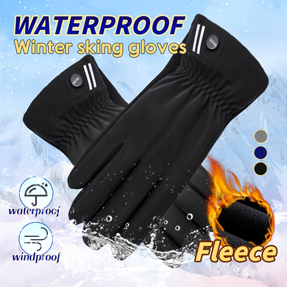 Winter Fleece Lined Warm Gloves For Women Men Anti Slip Thermal Touch Screen Glo