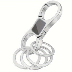 Heavy Duty Key Chain Quick Release Spring with 4 Key Rings
