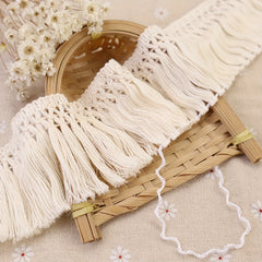 2 Yards Cotton Fringe Trim Tassel Lace For DIY Crafts Clothing Wedding