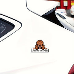 Poodles Reflective Car Window Stickers