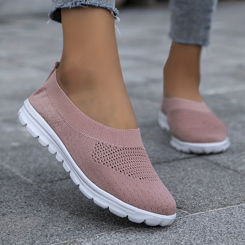 Women's Knitted Sock Sneakers Comfy Slip On Shoes