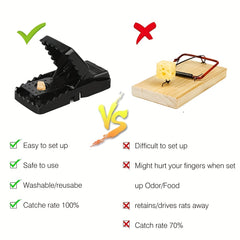 12pcs Mouse Traps Safe & Reusable Rat Humane Mice Trap Indoor Chipmunk Trap