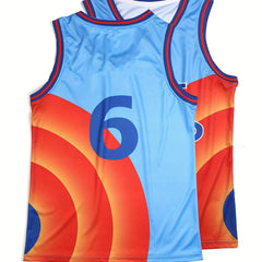 Youth Boys Basketball Vest Print 6 Sports Jersey Top