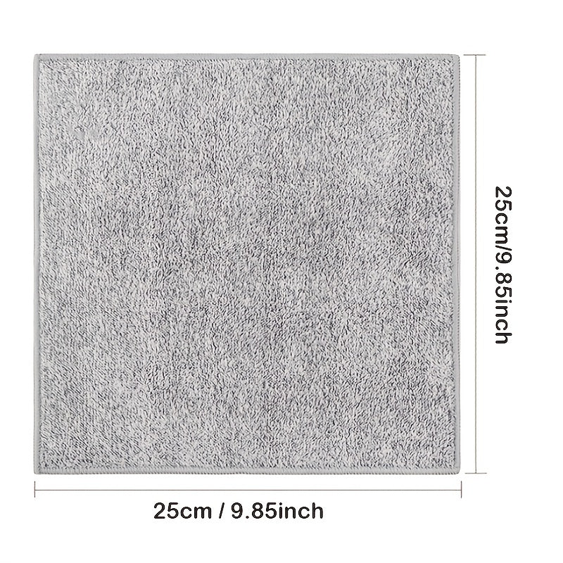 2pcs Microfiber Dish Cloths Absorbent Bamboo Charcoal Fiber Cleaning Cloth