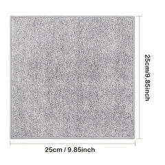 2pcs Microfiber Dish Cloths Absorbent Bamboo Charcoal Fiber Cleaning Cloth