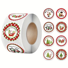 500 Christmas Festive Stickers - Animals Snowmen Trees - Small Business Supplies