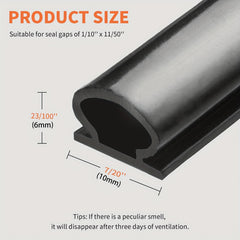 Silicone Rubber Weather Stripping Door Seal Strip - Self Adhesive Backing