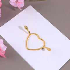 Metal Wax Seal Mold Golden Love Heart Fire Print Holder