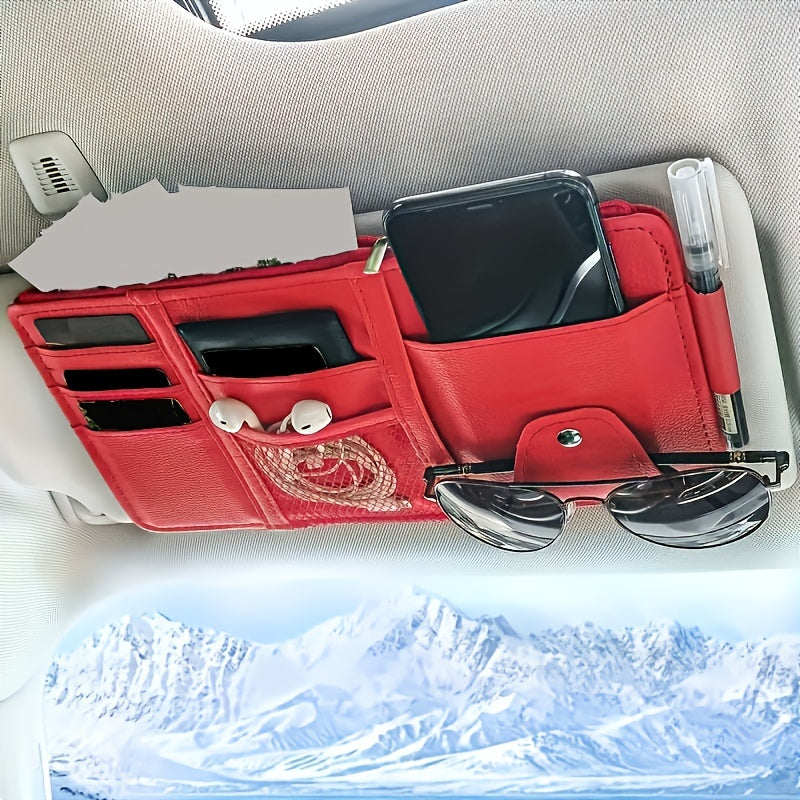 Car Sun Visor Organizer for Essentials and Documents