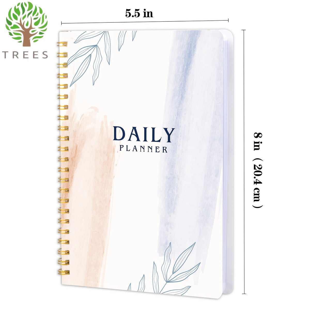 Work Daily Planner Notebook Agenda Undated Schedule 8.5x5 Inches