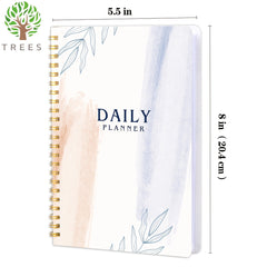 Work Daily Planner Notebook Agenda Undated Schedule 8.5x5 Inches