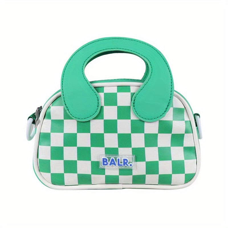 Girls Plaid Handbag Casual Shoulder Bag