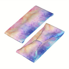 Rainbow Galaxy Print Headband for Sport & Casual Outfits