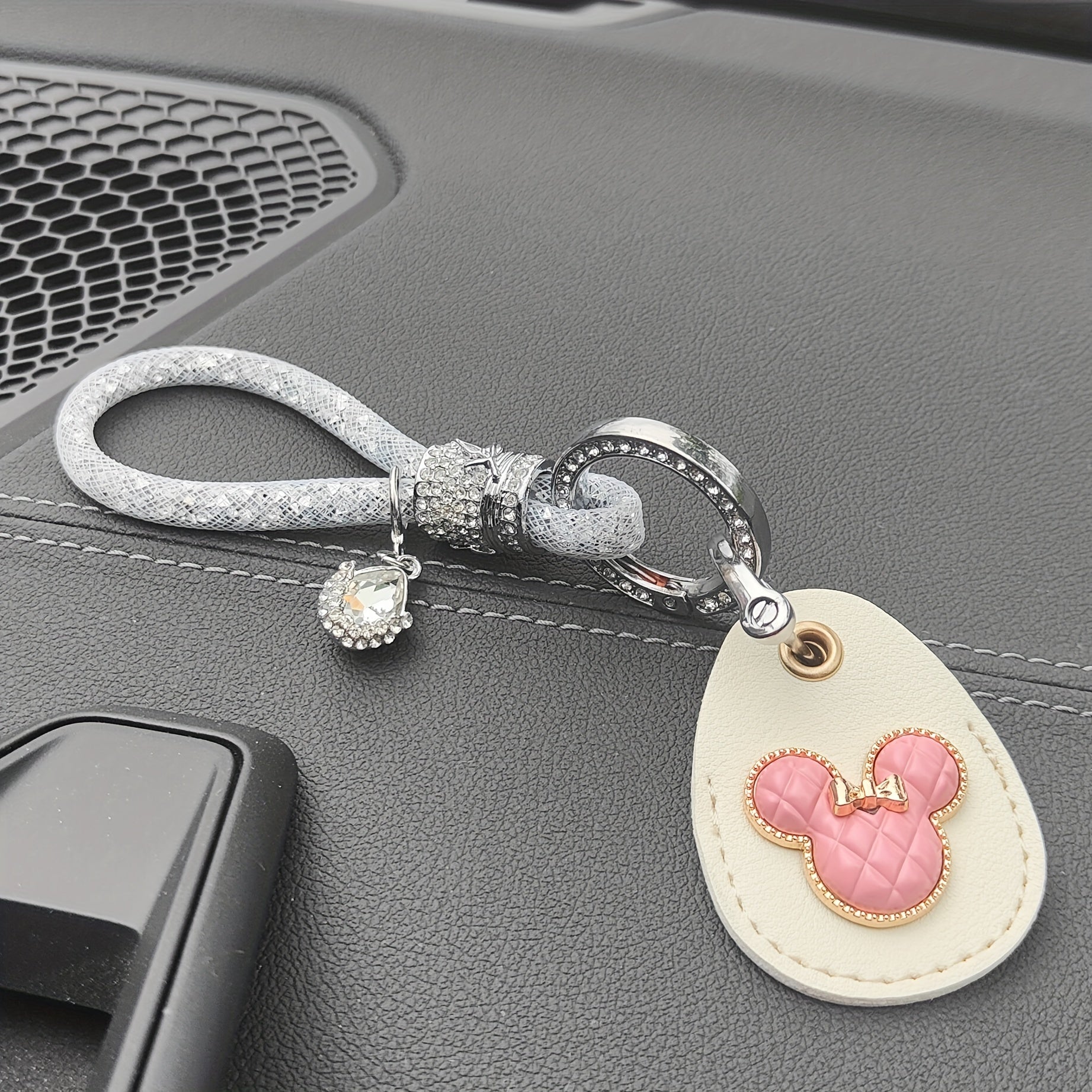 Braided Wrist Strap Car Key Chain for Girls