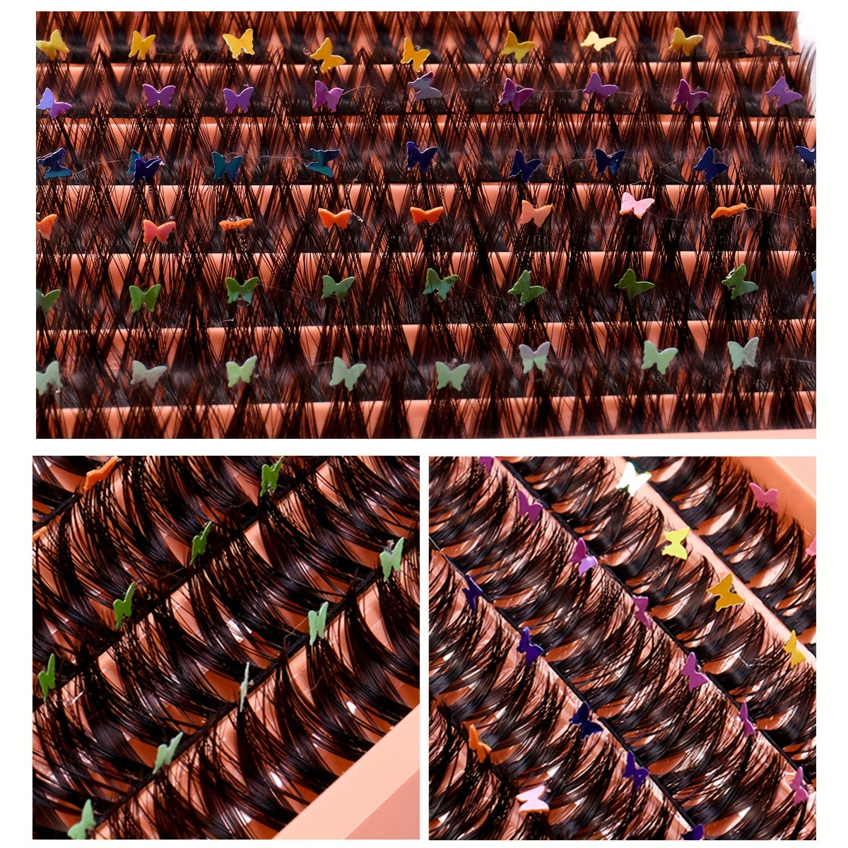 Butterfly Sequin Decor Lash Clusters DIY Eyelash Extensions