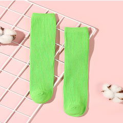 Girls Stockings Baby High Socks No Heels Solid Color
