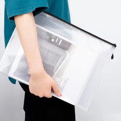 5pcs Mesh Zipper File Bag A3 Size Waterproof Zipper Bag A4 A5 Size