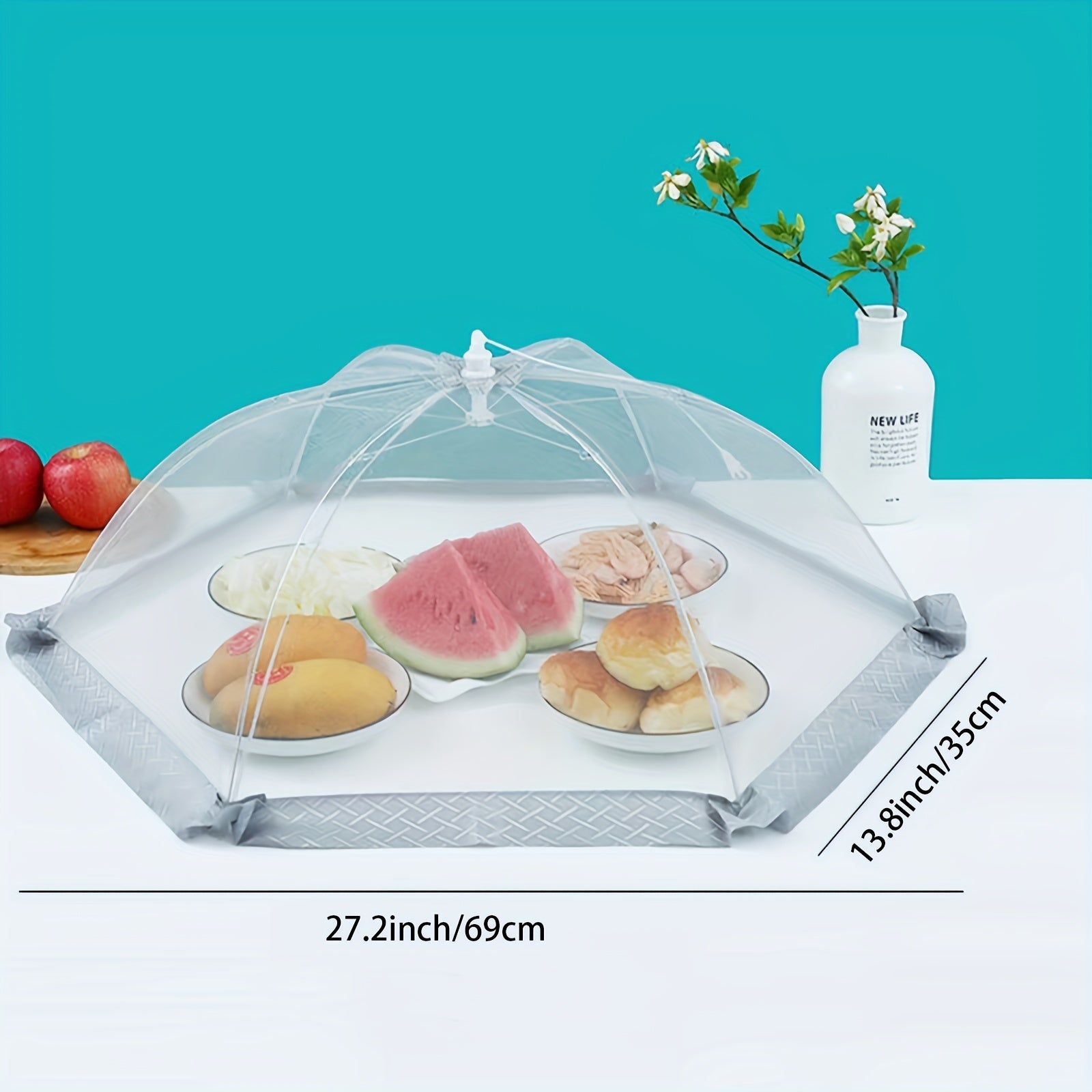 Pop Up Foldable Food Cover Mesh Tent - Blocks Flies & Mosquitoes