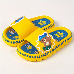 Boys Cartoon Open Toe Slippers Non Slip Lightweight Slippers
