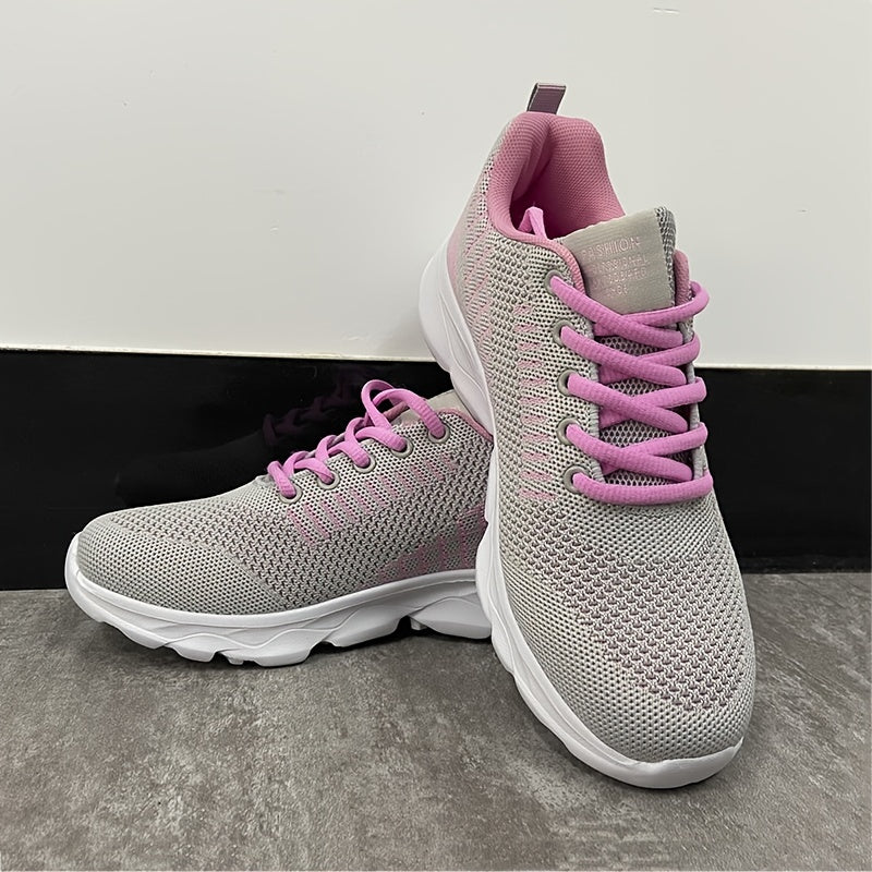 Women's Comfortable Lace Up Running Shoes Low Top Sports Sneakers