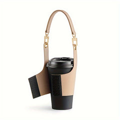 PU Leather Coffee Cup Cover Hand Sleeve Anti-scalding Portable Holder