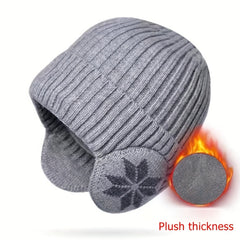 Outdoor Knitted Beanie Hat Winter Ear Protection Warm Hat