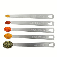 5pcs Stainless Steel Mini Measuring Spoons Seasoning Set