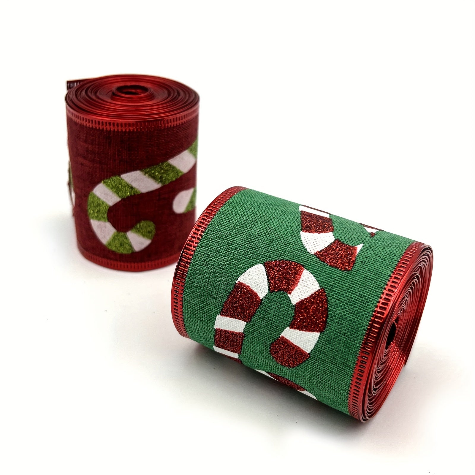 Christmas Ribbon Candy Cane Decorative Ribbon Wrapping Xmas Decorations
