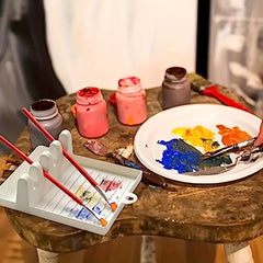 Plastic Brush Holder 4 Slots Watercolor Paint Palette