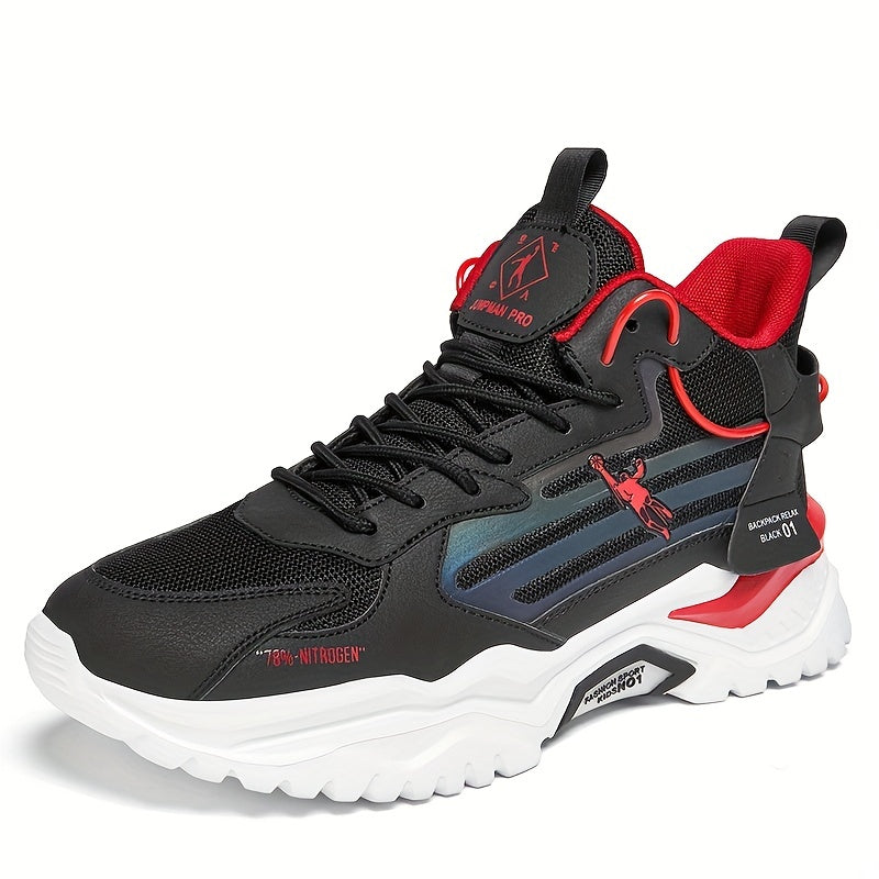 Men's High Top Basketball Shoes Shock Absorption Non Slip Sneakers