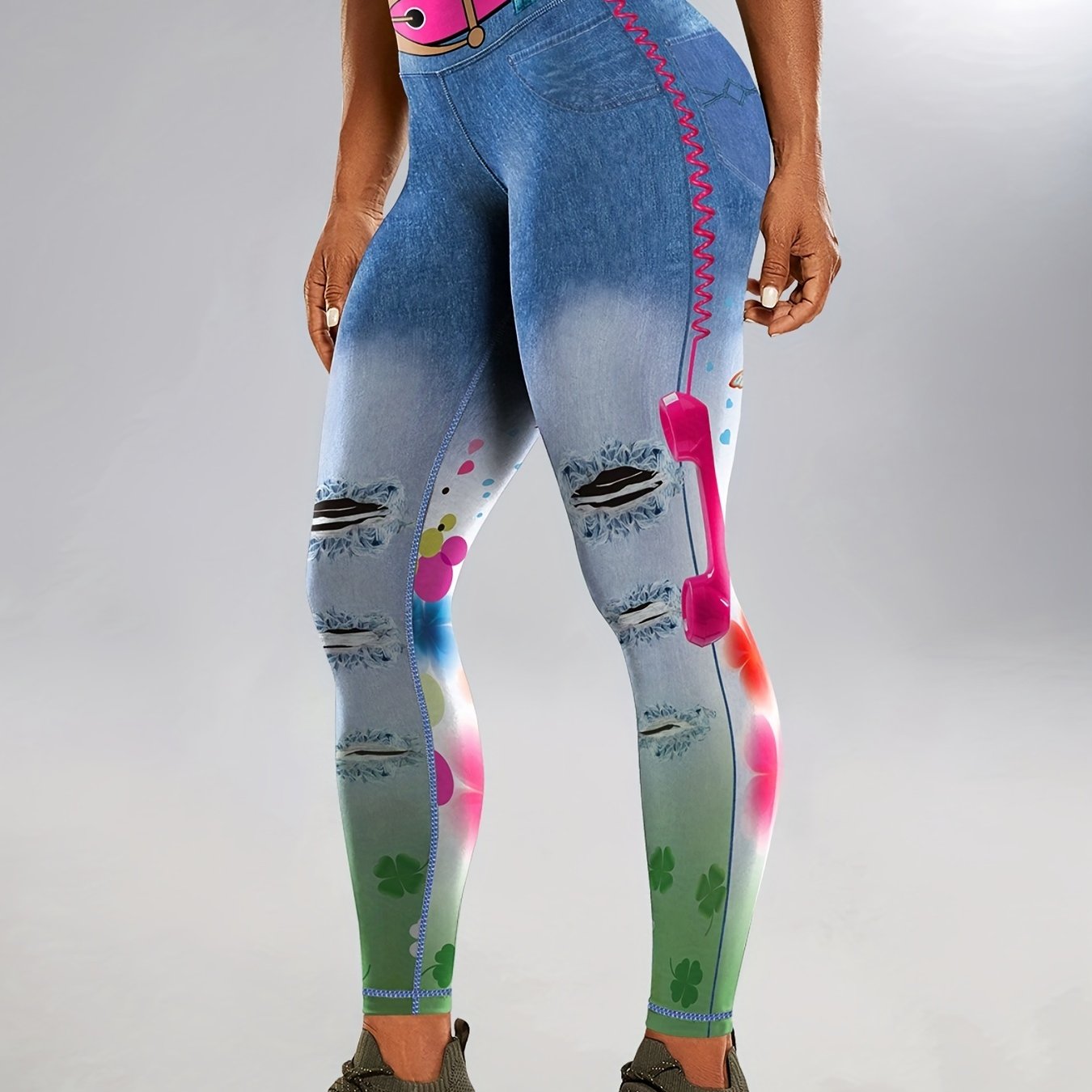 Women's Jeans Yoga Leggings High Waist Outdoor Workout
