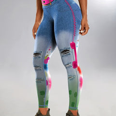Women's Jeans Yoga Leggings High Waist Outdoor Workout