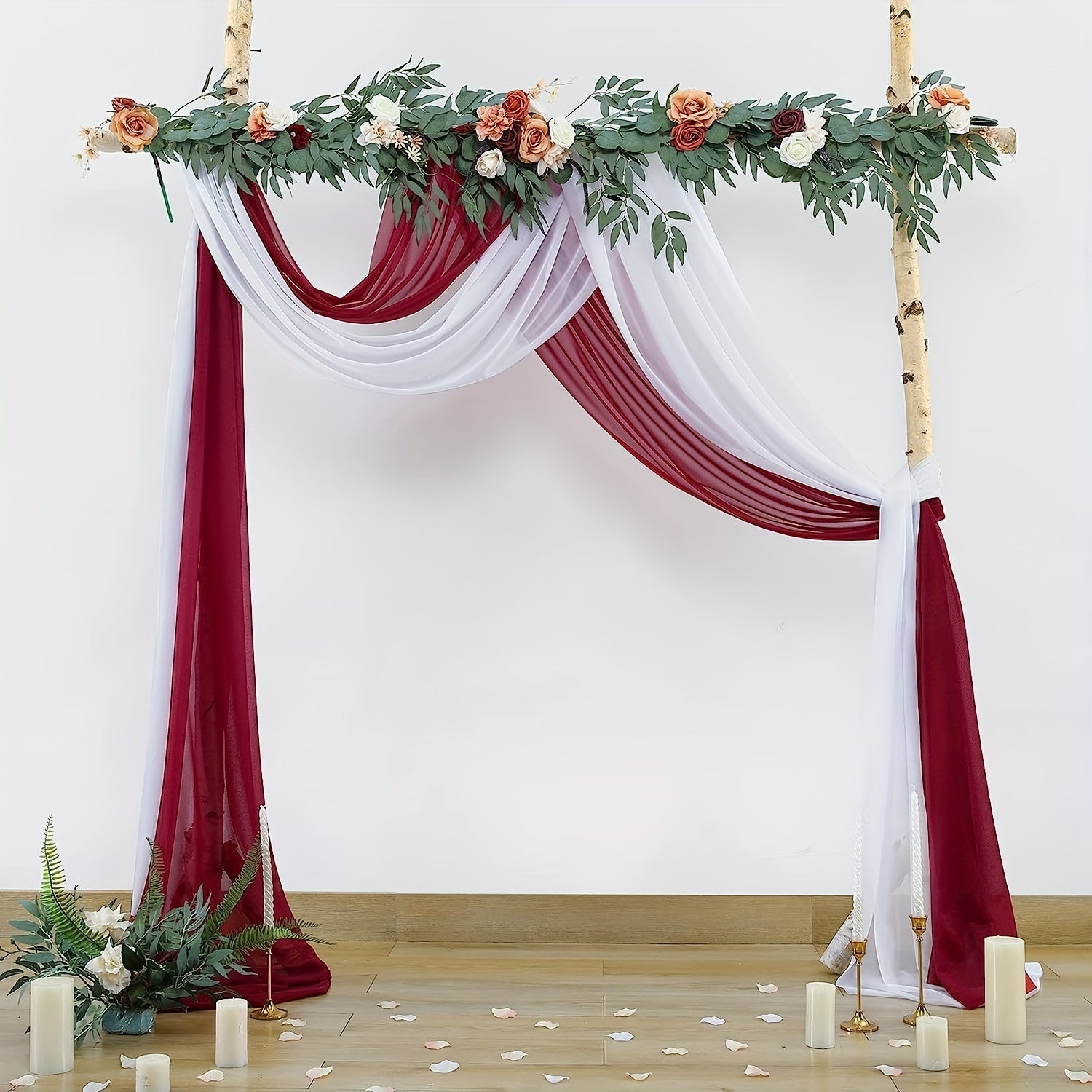 3pcs Wedding Arch Draping Tulle for Ceremony Reception Decor