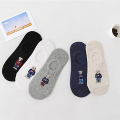 5 Pairs Cartoon Anime Short Socks Non-slip Low Cut Ankle Stockings