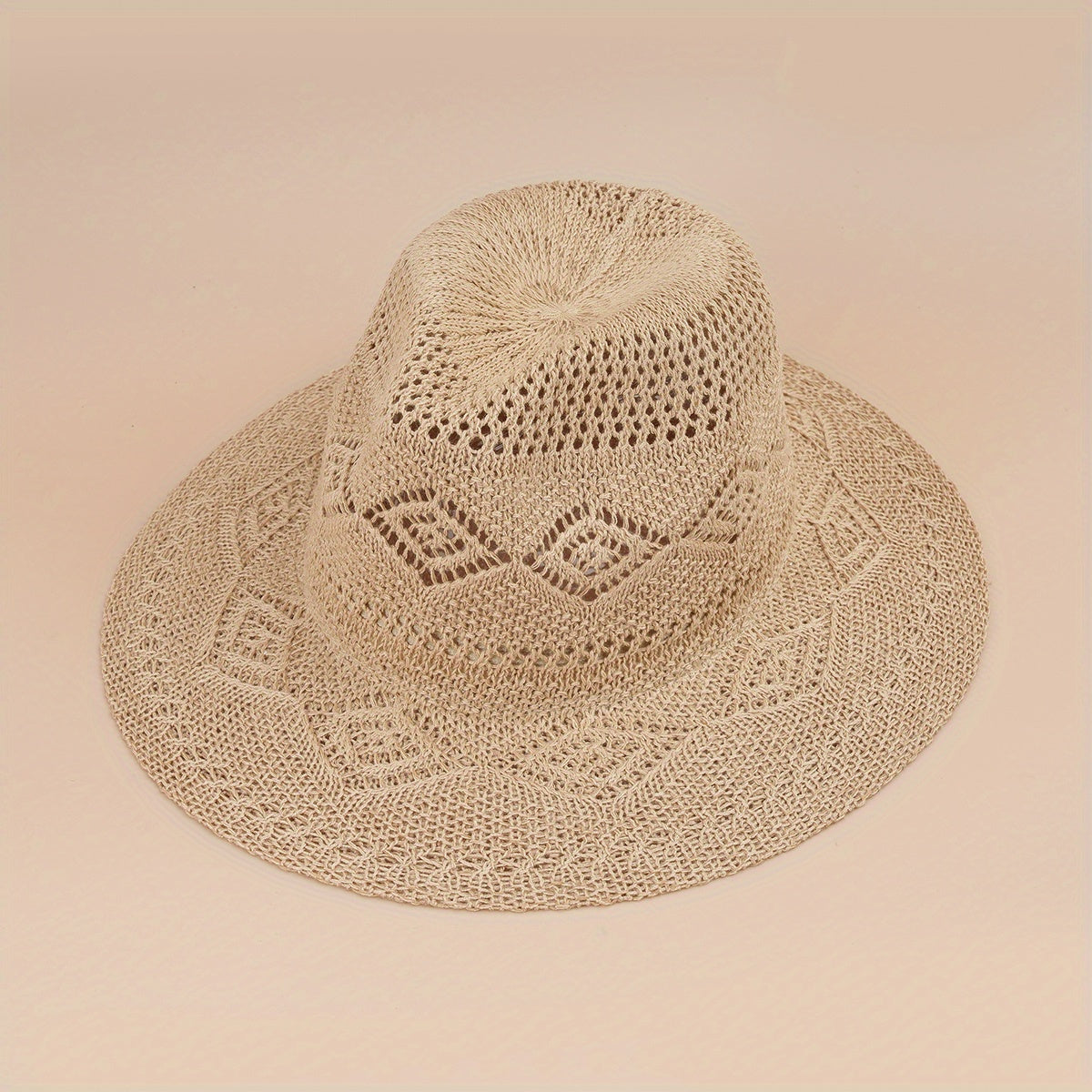 Western Cowboy Jazz Straw Hat Men Women Sun Protection Beach Hat