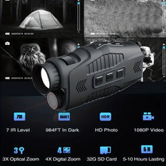 1080P Night Vision Monocular 5X Zoom