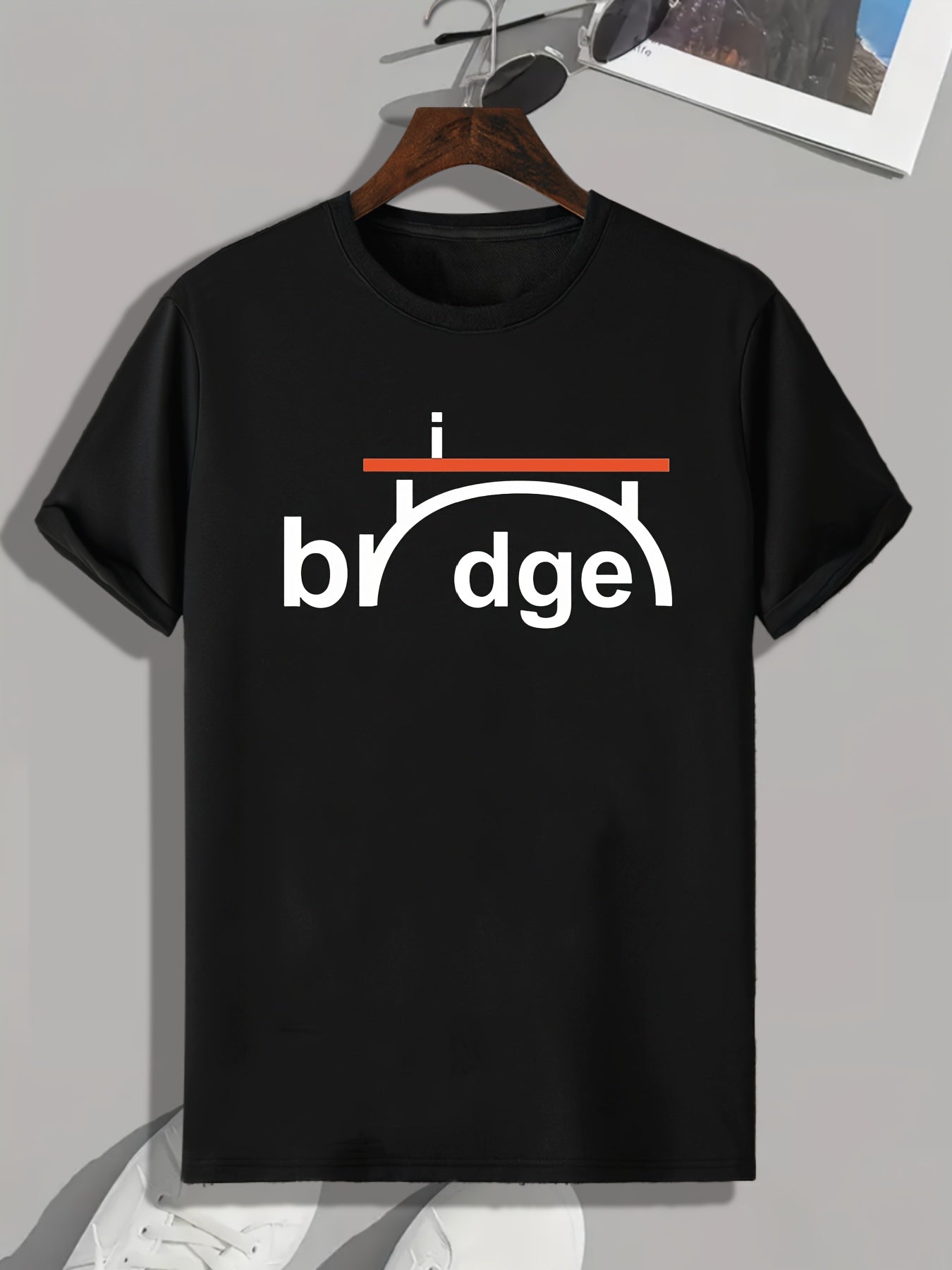 Bridge Print Men's Graphic T shirt Casual Comfy Tees For Summer