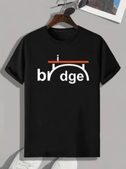 Bridge Print Men's Graphic T shirt Casual Comfy Tees For Summer