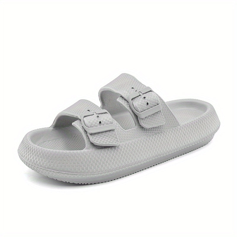 Men's Non Slip Platform Slides Soft Sole Cloud Slides For Indoor Outdoor