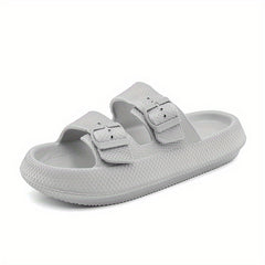 Men's Non Slip Platform Slides Soft Sole Cloud Slides For Indoor Outdoor