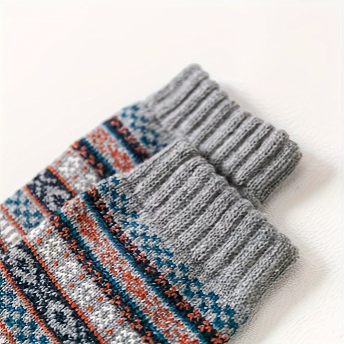 5 Pairs Men's Winter Wool Crew Socks for Snow Boots