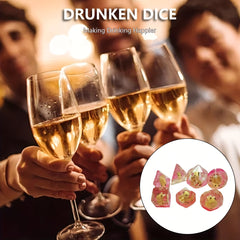 7pcs Polyhedral Dice Set Acrylic Solid Dice Entertainment Props