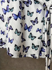 Butterfly Print Halter Neck Backless Loungewear Dress