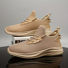 Men's Slip on Sneakers with Shoelaces Breathable Athletic Shoes
