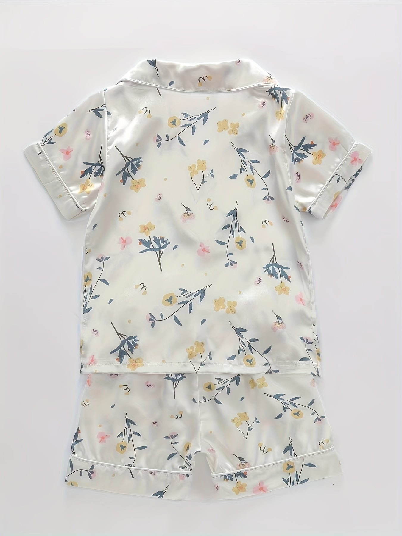 Boys Tree Print Pajamas Set Short Sleeves Tops & Bottoms